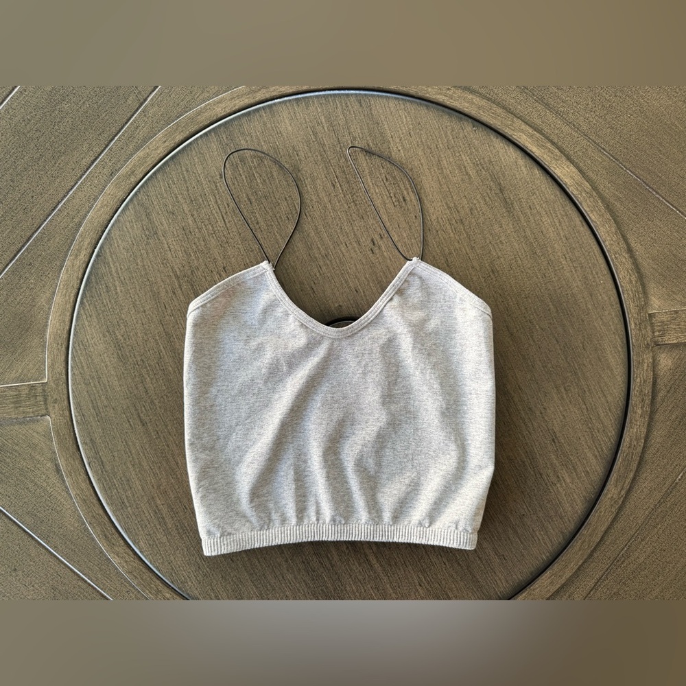 NWOT Free People Intimately Skinny Strap Seamless Brami-Heather Grey - Picture 3 of 6